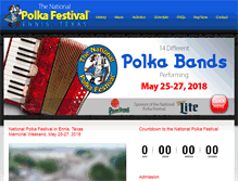 Tablet Screenshot of nationalpolkafestival.com